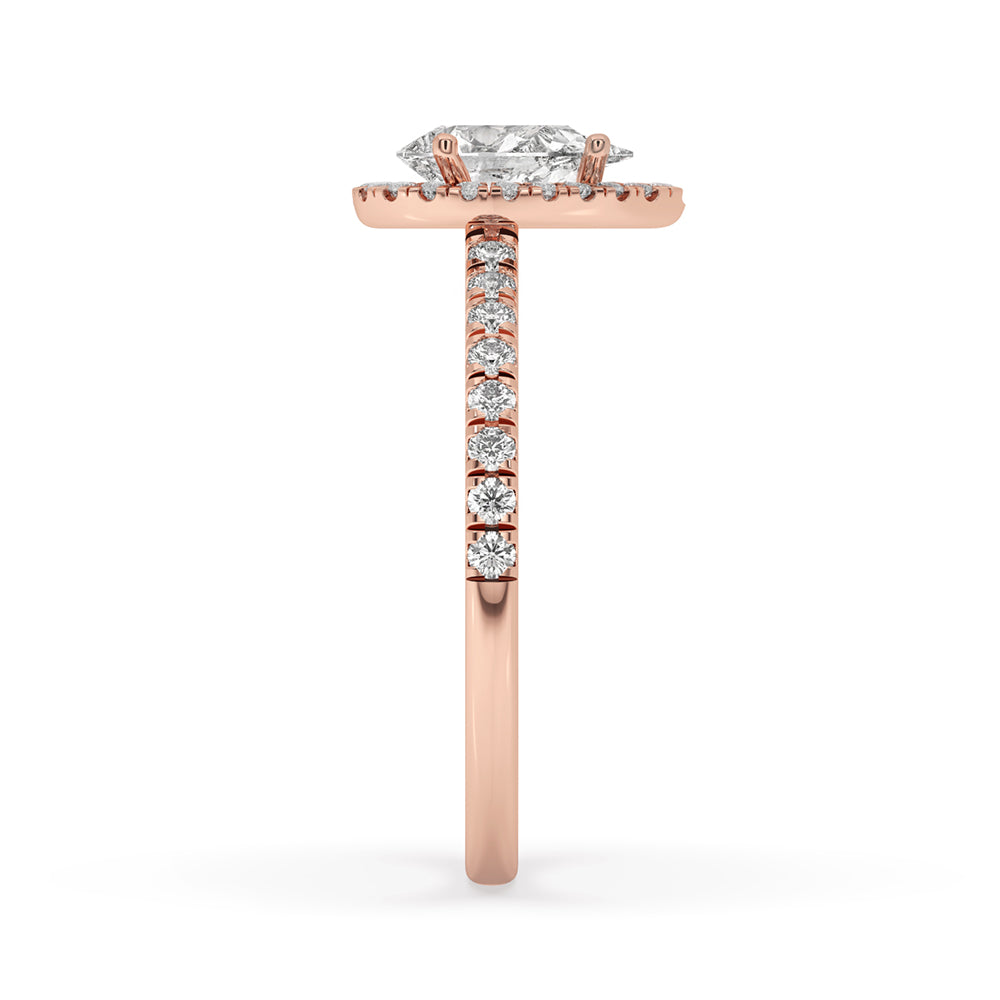 Pear Shaped Halo Engagement Ring