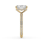 Hidden Halo Engagement Ring with Radiant Cut Style