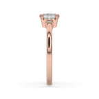Asscher Cut Diamond Ring with Elegant claw prong setting