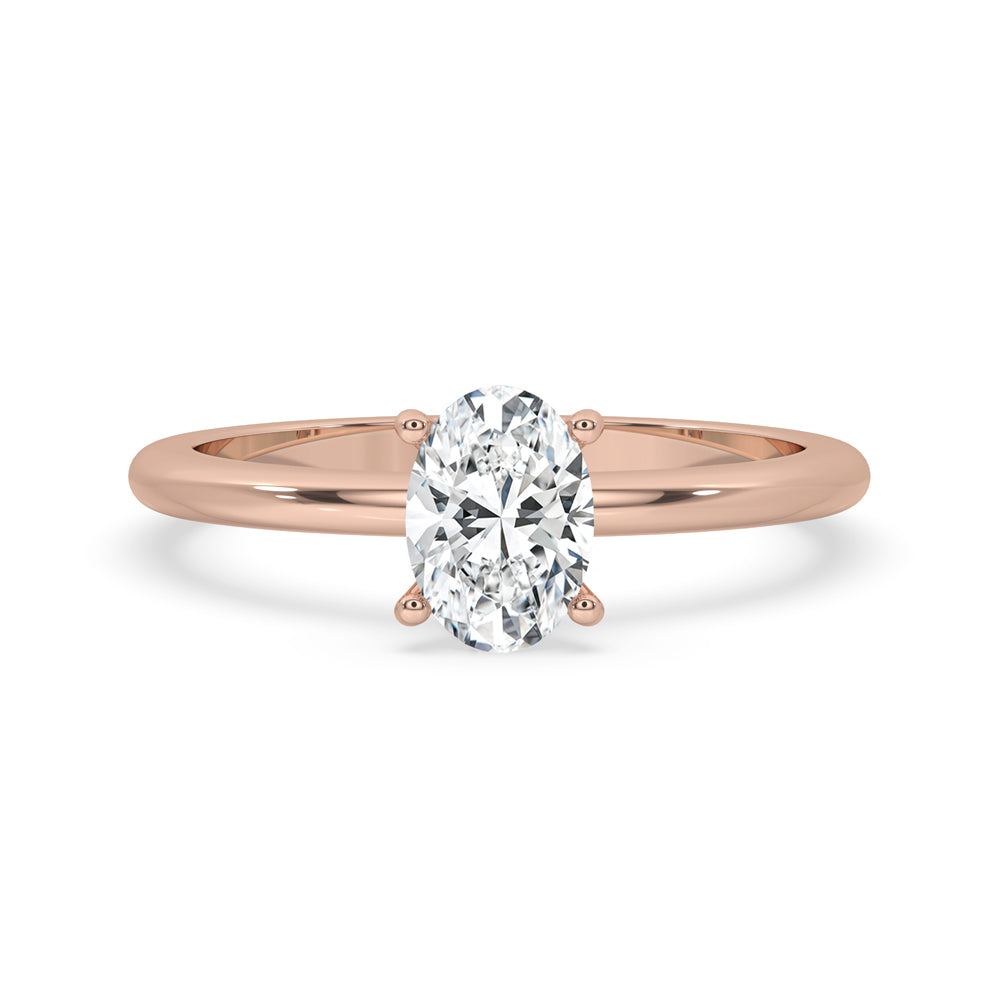 Oval Shaped Diamond Ring in Rose Gold Sparkle and Shine