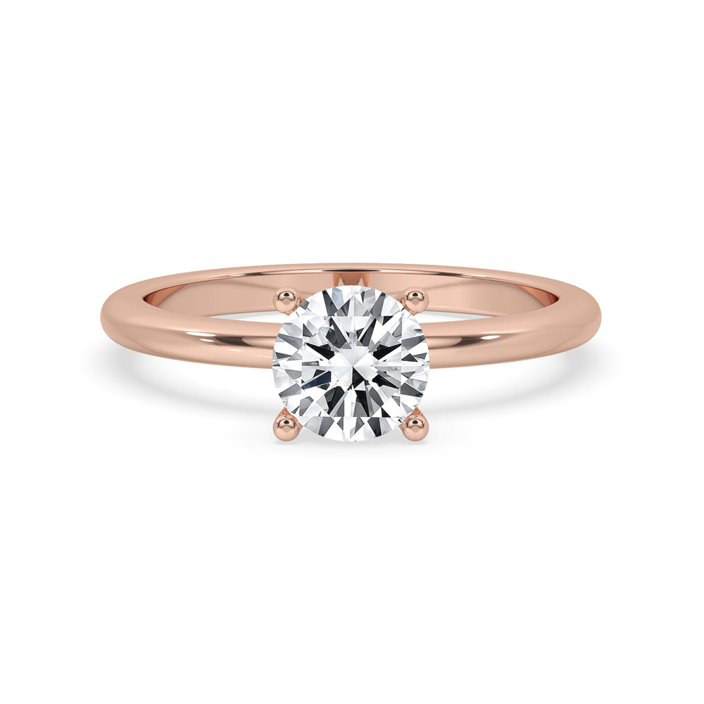 Round Diamond Hidden Halo Engagement Ring Main image