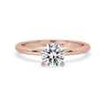Round Diamond Hidden Halo Engagement Ring