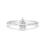 Pear Shape Diamond Ring With Solitaire Style