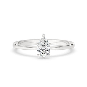 Pear Shape Diamond Ring With Solitaire Style