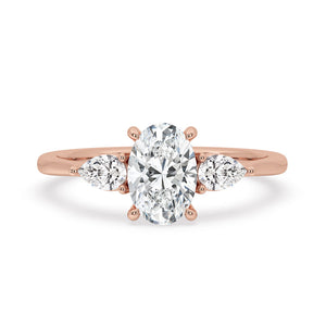 Three Stone Oval Engagement Ring