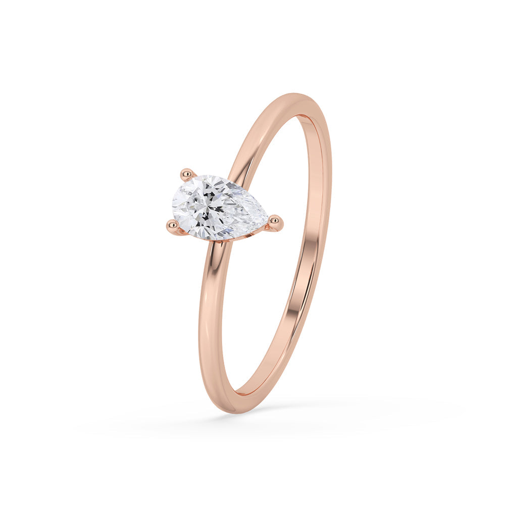 Teardrop Engagement Ring With Solitaire Style