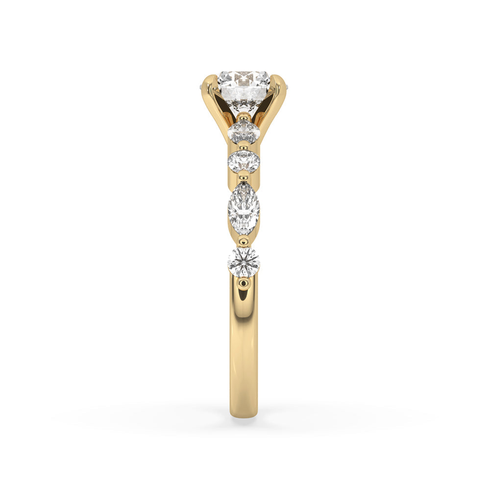 Round Cut Diamond Ring in Classic Prong Setting