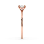Gold Oval Diamond Engagement Ring With East West Setting