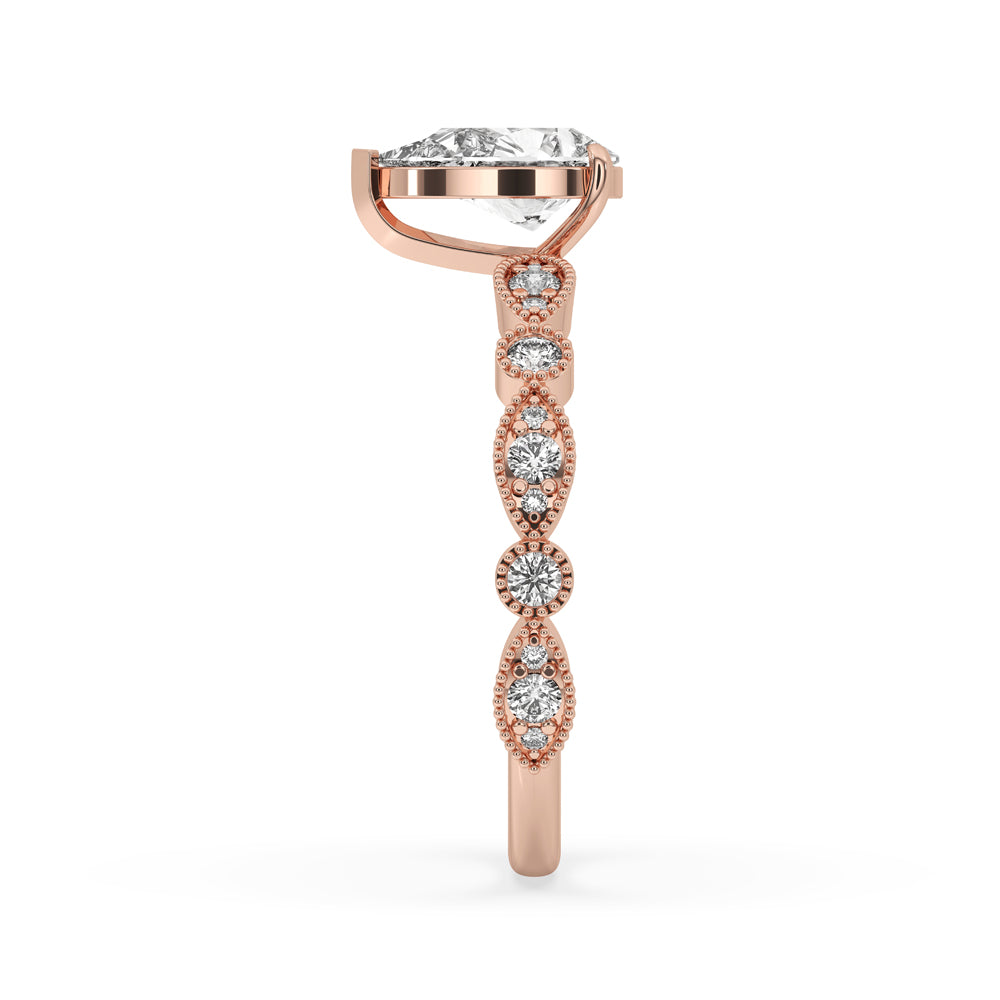 Pear Shaped Diamond Engagement Ring for Timeless Elegance