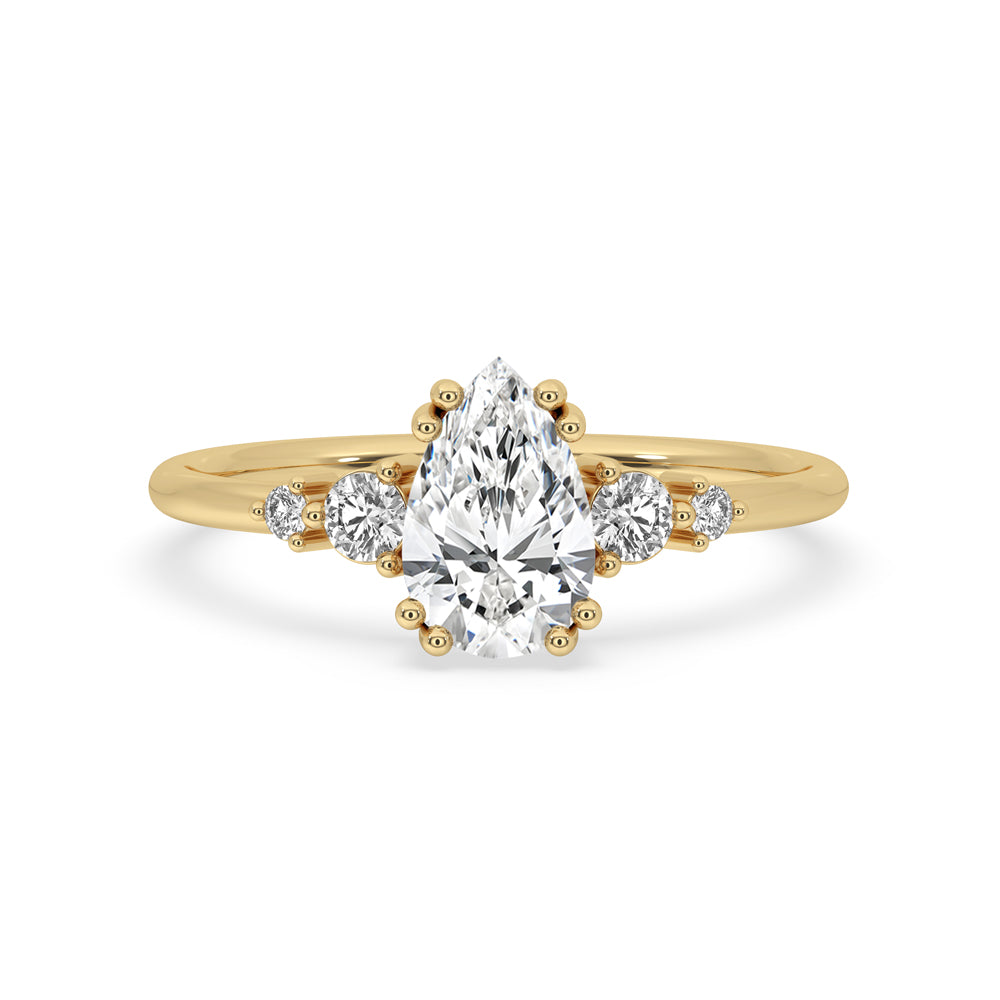Teardrop Diamond Engagement Ring in Prong Setting Style Hauptbild