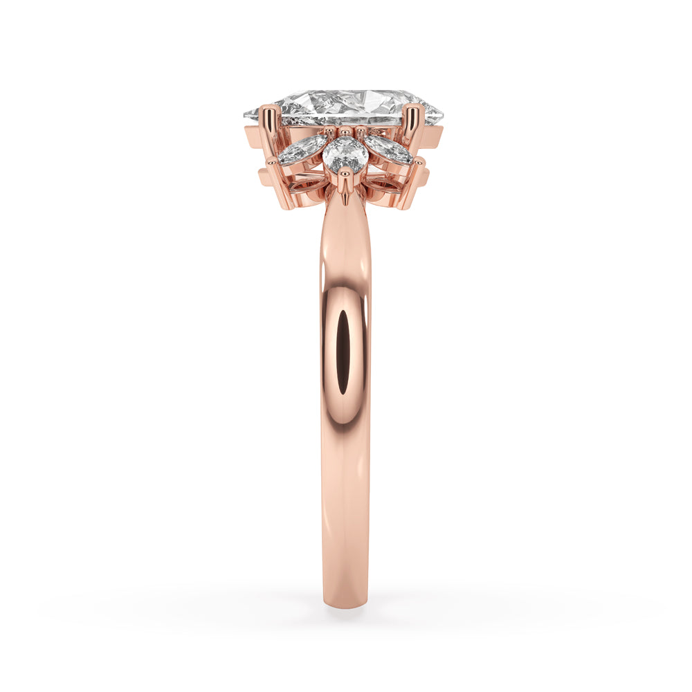 Pear Shape Diamond Ring for Modern Brides