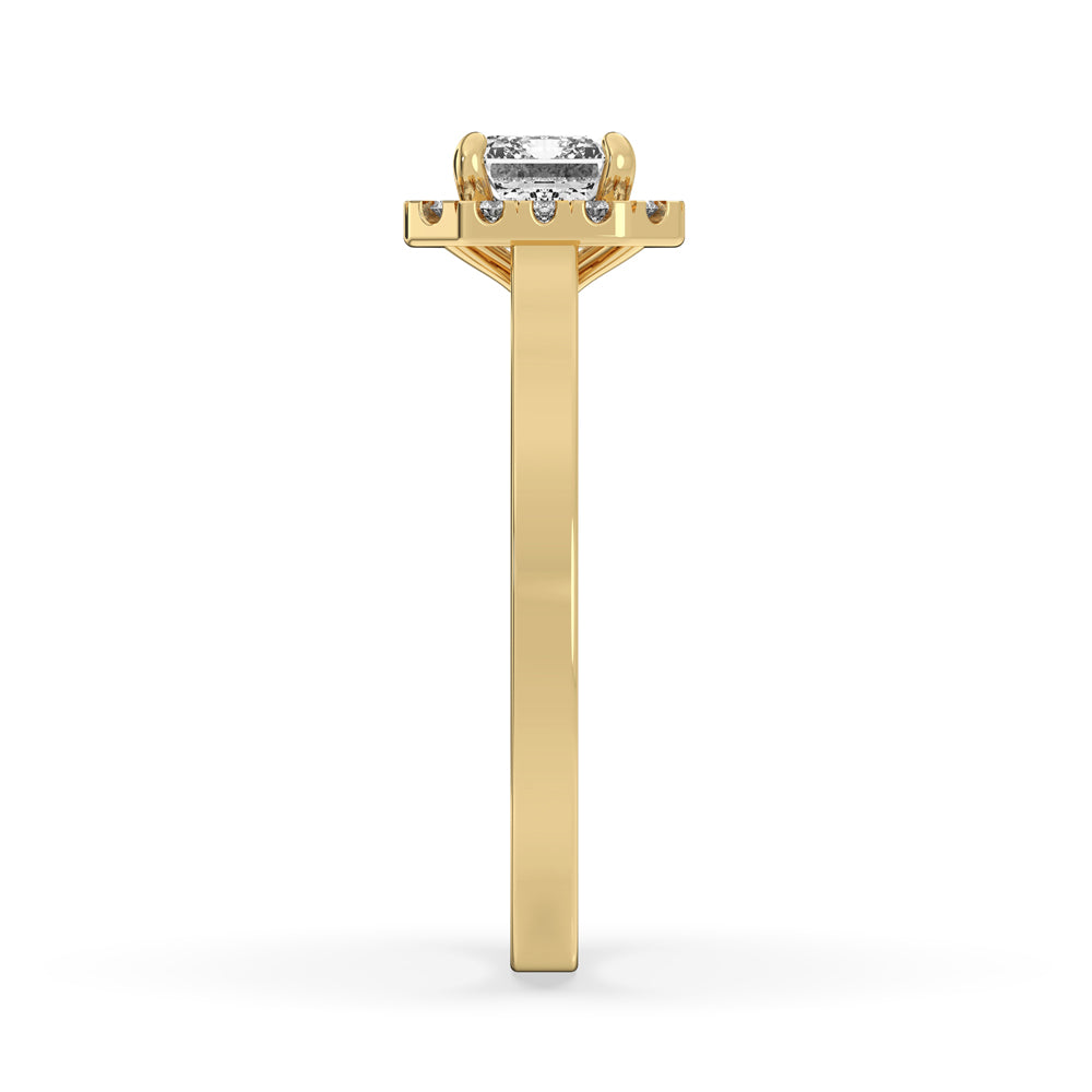 Two Carat Emerald Cut Diamond Ring With Cathedral Setting