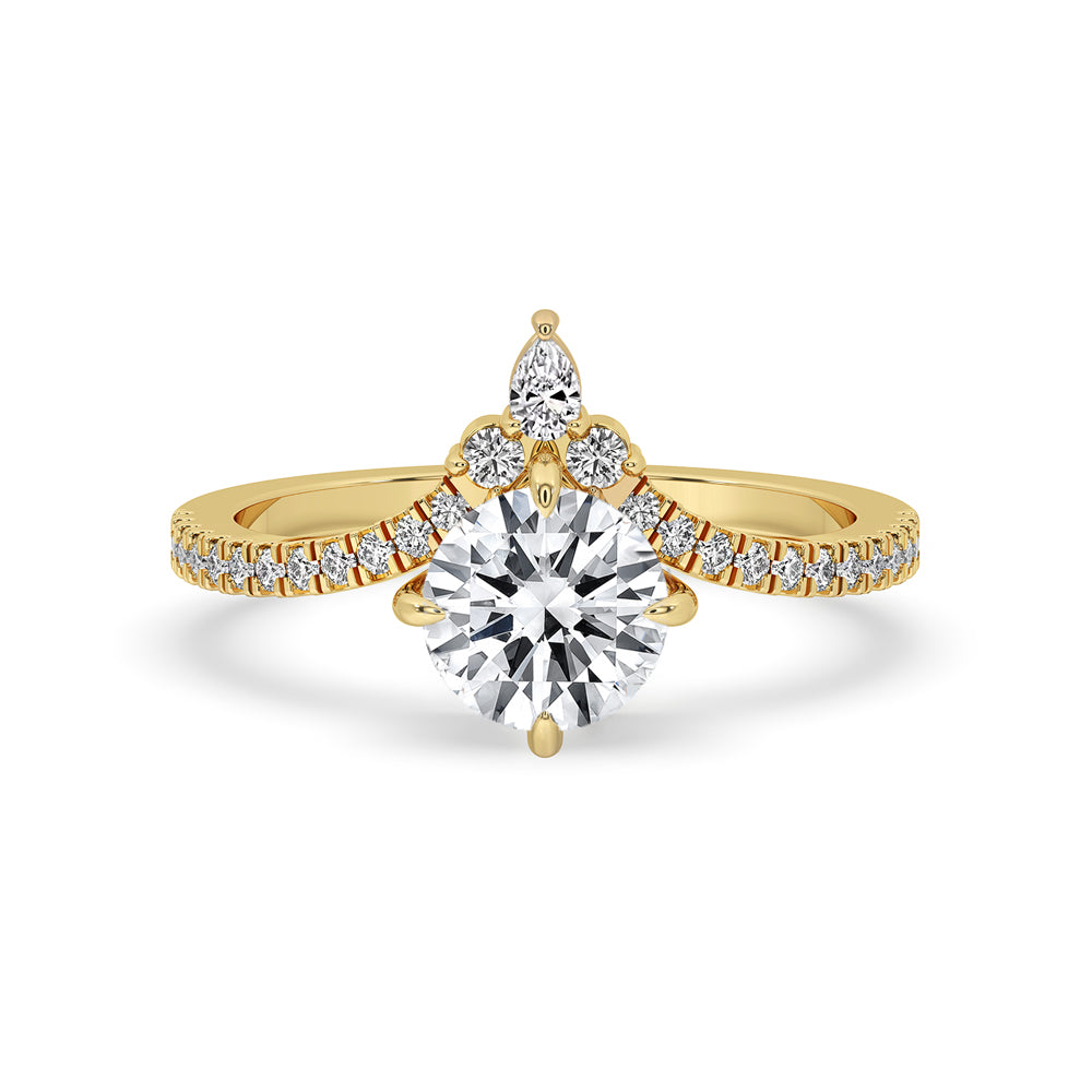 Pear Cut Diamond Ring in Yellow Gold for Timeless Style Image principale du produit