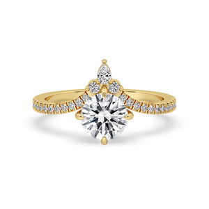 Pear Cut Diamond Ring in Yellow Gold for Timeless Style