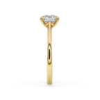 Cathedral Setting Engagement Ring - Hidden Pave Band