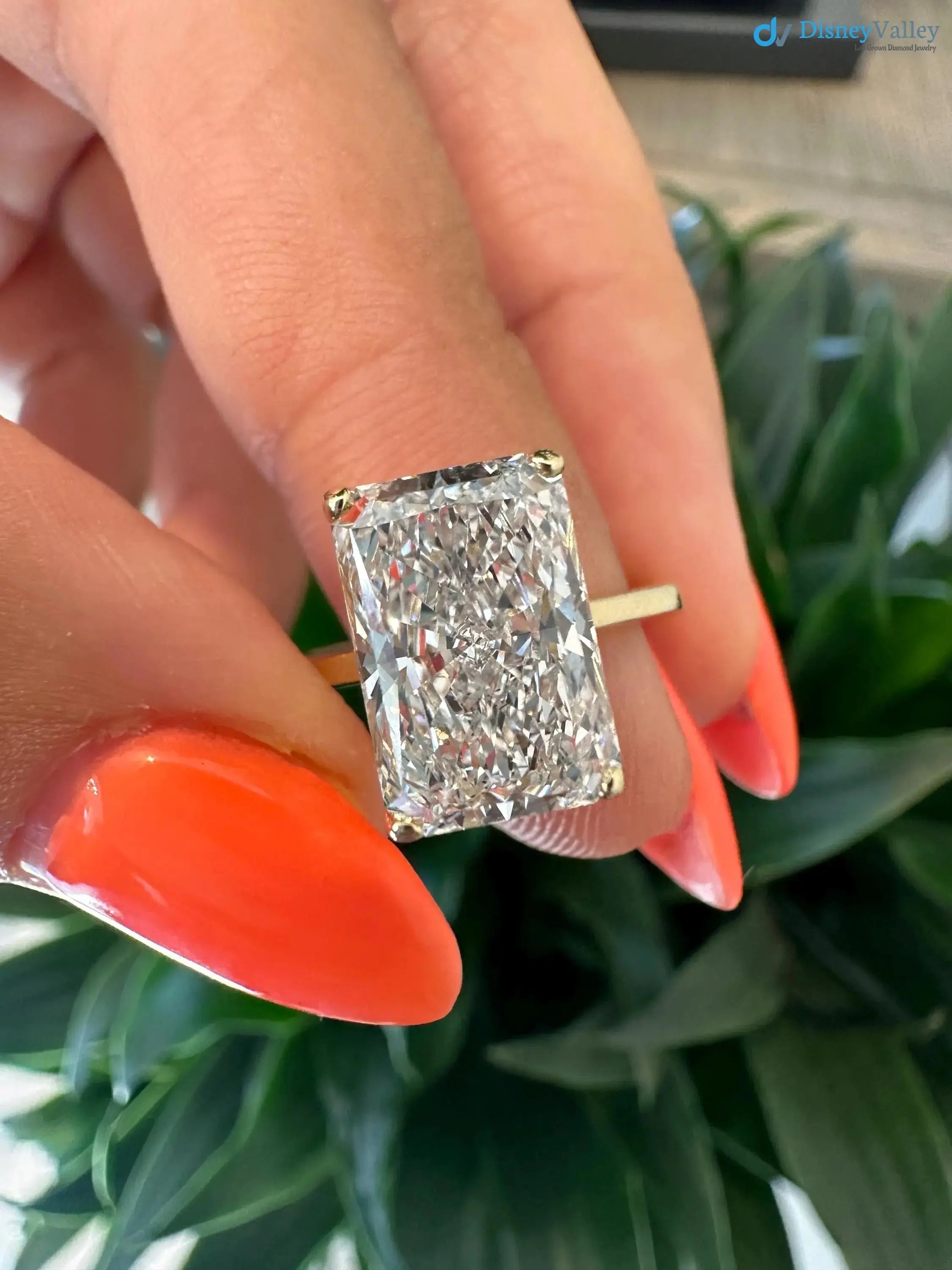 4 CT Radiant Cut IGI certified Lab grown Diamond Engagement Ring DisneyValley