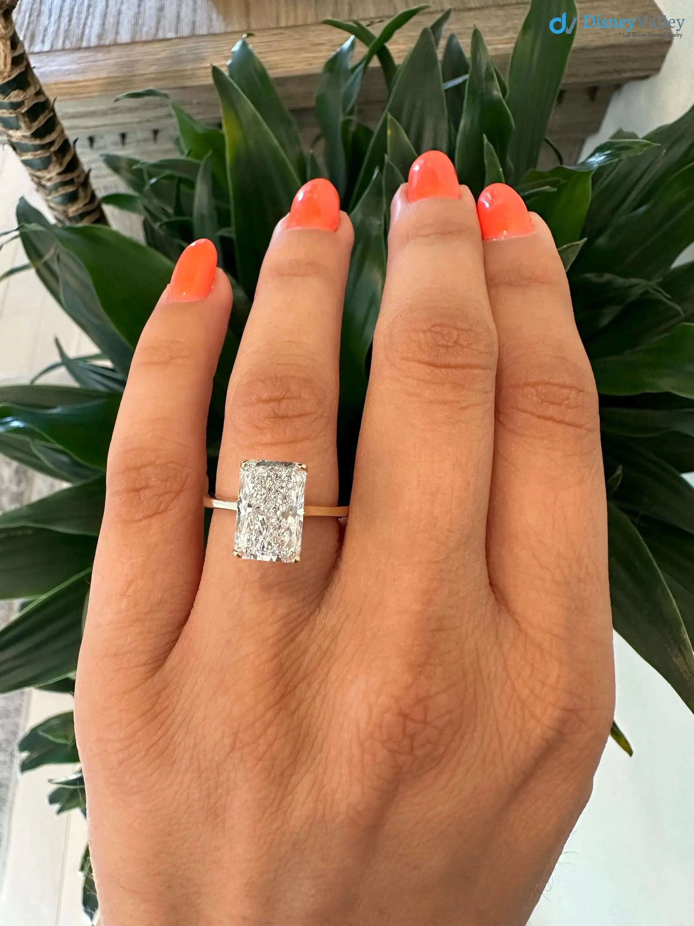 4 CT Radiant Cut IGI certified Lab grown Diamond Engagement Ring DisneyValley