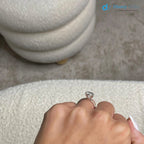 4 Carat Oval Cut Lab Grown Diamond Solitaire Engagement Ring - DisneyValley