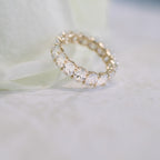 3.0 CT Oval Cut Moissanite Full Eternity Wedding Band