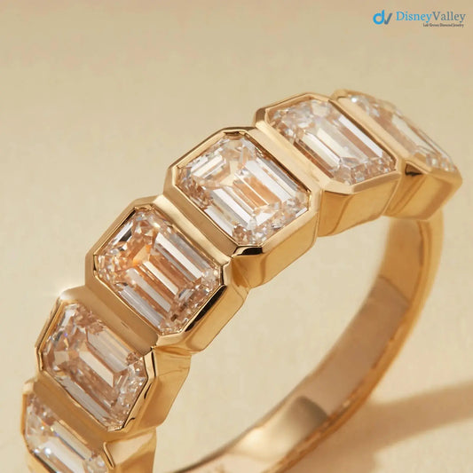4.00 Carat Half Bezel Baguette Diamond Eternity Band | Lab-Grown Diamonds DisneyValley
