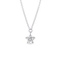 0.10 TCW Round Moissanite Diamond Star Pendent Necklace