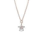 0.10 TCW Round Moissanite Diamond Star Pendent Necklace