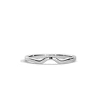 Plain Wave Wedding Band