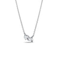 0.35 TCW Round Moissanite Diamond Two Stones Pendent Necklace