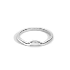 Plain Wave Wedding Band