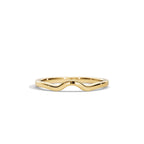 Plain Wave Wedding Band