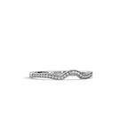 0.10 TCW Round Moissanite Waved Wedding Band