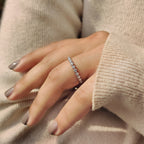 Shared Prong Eternity Round Diamond Wedding Band