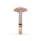 Halo Diamond Engagement Ring in Rose Gold