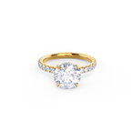 1.50 CT Round Cut Moissanite Pave Setting Engagement Ring