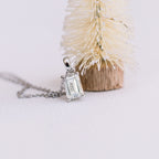 0.70 CT-1.50 CT Emerald Cut Moissanite Solitaire Necklace