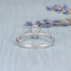 1.0CT Oval Cut 3 Stone Moissanite Diamond Engagement Ring