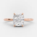 2.92ct Cushion Cut Moissanite Solitaire Engagement Ring