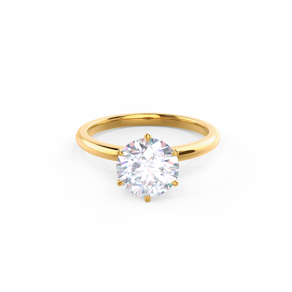 2.50 CT Round Moissanite Solitaire Engagement Ring