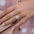 4.20 CT Elongated Cushion Moissanite Three Stones Engagement Ring
