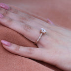 2.0 CT Oval Cut Moissanite Vintage Style Engagement Ring