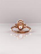 2.0 CT Oval Moissanite Three Stones Engagement Ring
