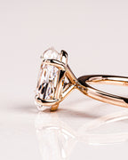 5.0 CT Oval Cut Moissanite Solitaire Engagement Ring