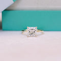 1.75 CT Princess Cut Moissanite Solitaire Engagement Ring