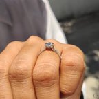 Oval Shaped Engagement Ring with Split Pave Band