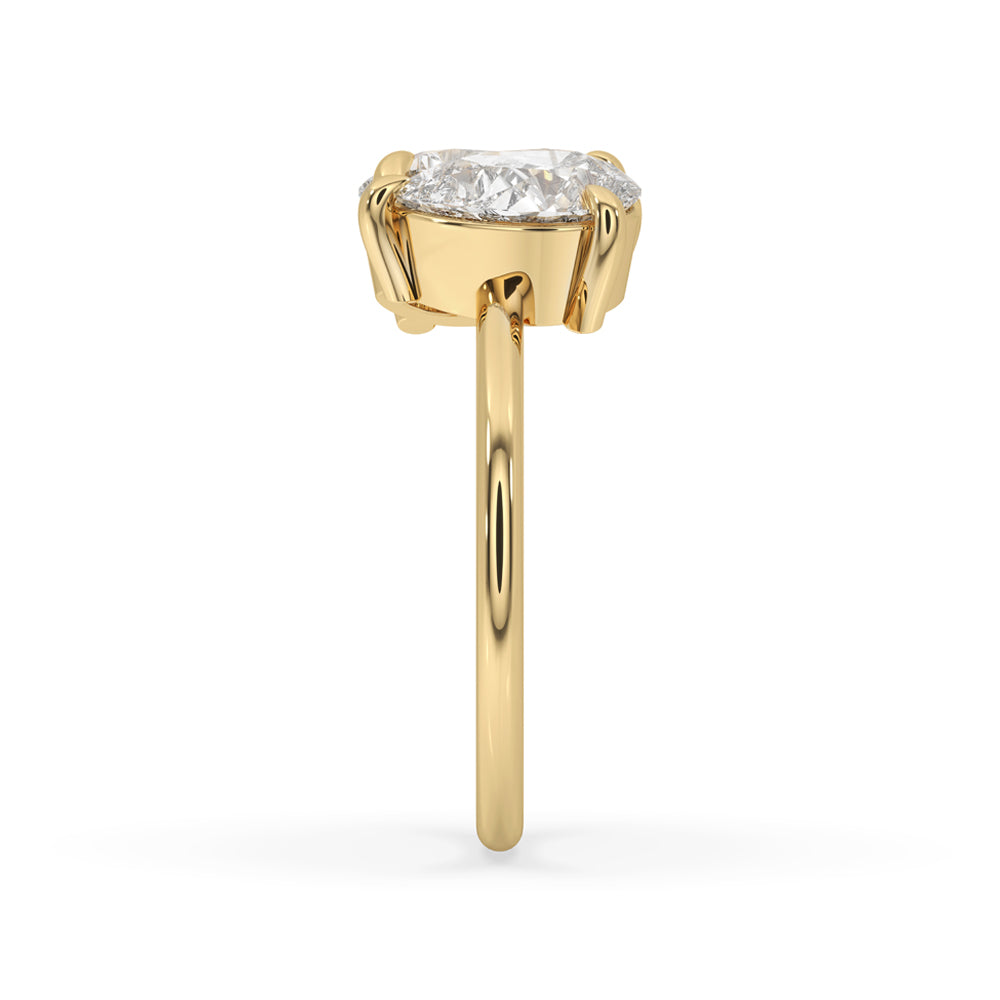Toi et Moi Ring with Pear Diamond
