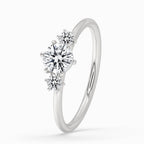 Round Cut 3 Stone Diamond Engagement Ring