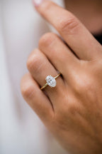 1.85 CT Oval Cut Moissanite Solitaire Engagement Ring