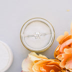2.25 CT Round Moissanite Solitaire Setting Engagement Ring