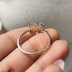 Pear And Princess Cut 2 Stone Diamond Ring