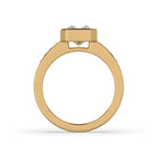 Radiant Cut Diamond Engagement Ring In Bezel Setting